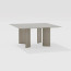 NACA fixed table, in painted aluminium with top in speckled aluminium, by Fast