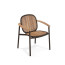 TWINS aluminium and teak dining chair by Emu